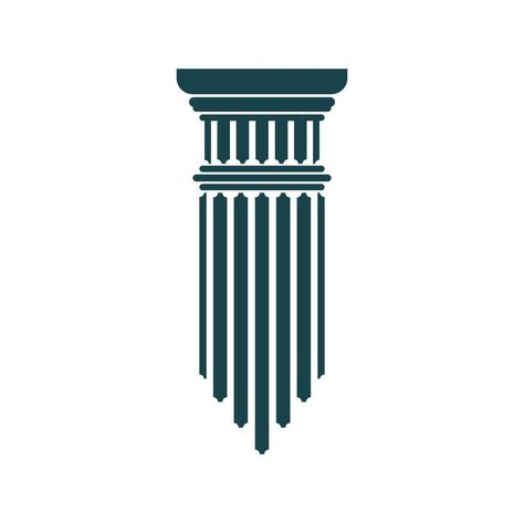 Ancient greek column and roman pillar symbol Ancient Roman Patterns, Roman Ornament Pattern, Greek Mythology Stencil, Ancient Rome Illustration, Greece Scrapbook, Roman Symbols, Greek Pillars, Festival Moodboard, Ancient Logo