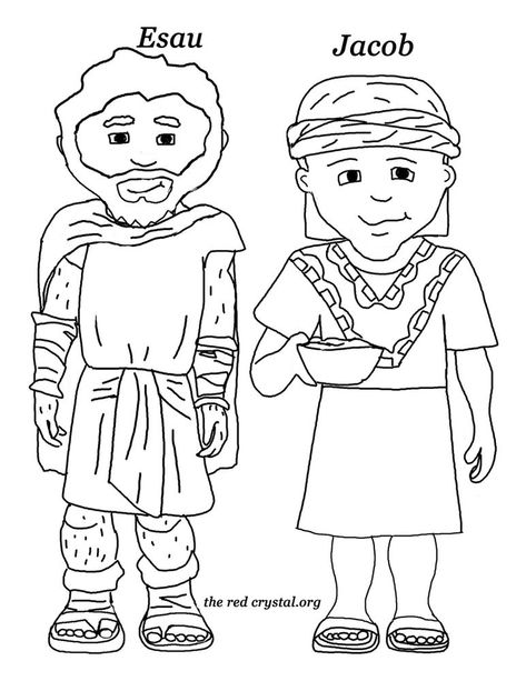 Esau And Jacob Craft For Kids, Jacob And Esau Coloring Page, Abraham Coloring Pages Bible Stories, Genesis 1:31 Coloring Page, Jacob And Esau, Come Follow Me Jacob 5-7, Genesis 28, Bible Coloring Sheets, Lds Coloring Pages