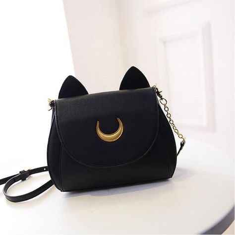 Sailor Moon Bag, Sailor Moon Purse, Luna Bag, Cat Handbags, Sailor Moon Luna, Kawaii Bags, Girls Handbags, Cat Bag, Leather Handbags Women