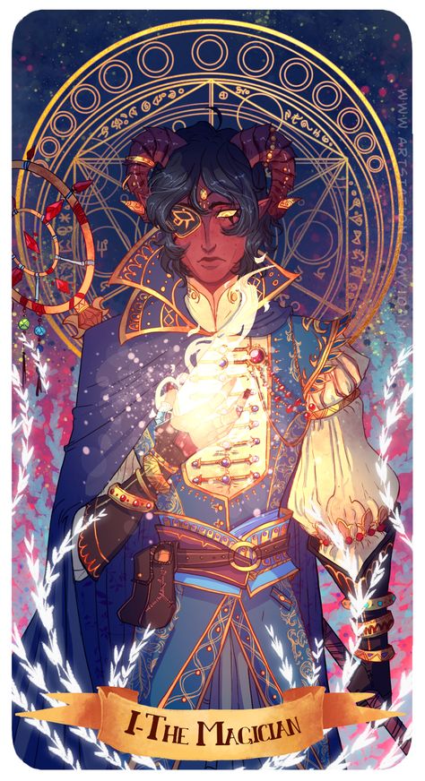 Tarot Cards Art Illustration, The Magician Tarot, Critical Role Characters, Critical Role Fan Art, Tarot Cards Art, Dungeons And Dragons Characters, Tarot Art, Dnd Characters, Fantasy Character Design