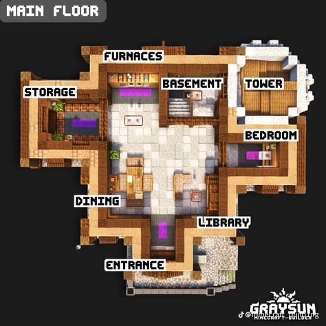 Minecraft House 3 Floor, Minecraft Builds In Survival, Amethyst Manor Minecraft, Minecraft Fantasy House Blueprint, Minecraft Amethyst Builds House, Minecraft Fantasy House Interior, Warped Wood House Minecraft, Minecraft Fantasy House Ideas, Minecraft Manor House