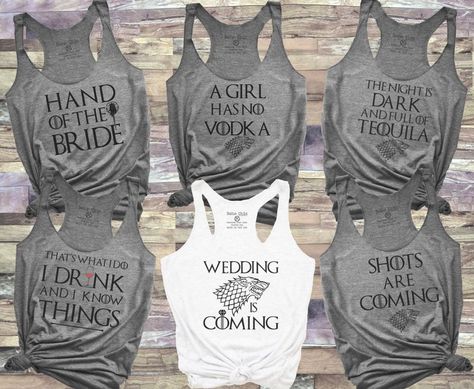 Game Of Thrones Wedding, Viking Wedding, Bridal Bachelorette Party, Bachelorette Decorations, Gra O Tron, Wedding Shirts, Wedding Shots, Hippie Outfits, Wedding Planning Tips