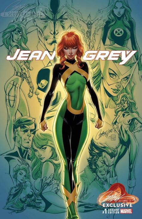 Jean Grey By J.Scott Campbell J. Scott Campbell, Jean Grey Comic, Marvel Jean Grey, J Scott Campbell, Comics Illustration, Scott Campbell, Arte Dc Comics, Bd Comics, Marvel Comic Universe