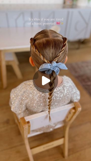 Three Ponytail Hairstyle, Kid Ponytail Styles, Girls Ponytail Hairstyles Kids, Kids Ponytail Hairstyles, Kids Easy Hairstyles, Ponytail For Kids, Ponytail Hairstyles For Kids, Plats Hairstyles, Twisted Ponytail