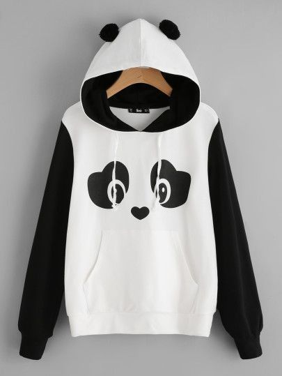 Panda Hoodie, Panda Animal, Panda Pattern, Pattern Hoodie, Women Hoodies, Panda Print, Blouse Casual, Tops Blouse, Outerwear Outfit