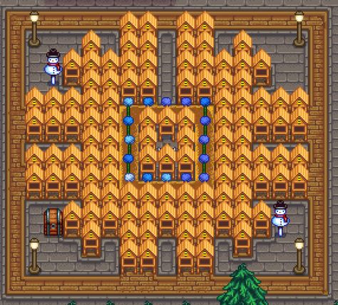 Imgur: The most awesome images on the Internet Stardew Farms, Greenhouse Design, Stardew Valley Layout, Stardew Valley Tips, Stardew Valley Farms, Bee Houses, Green House Design, Farm Layout, Bee House