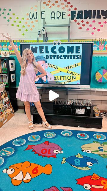 Stephanie Mattarock | Kindergarten on Instagram: "🕵️Detective Day is an exciting way to kick off the year! 

This detective themed scavenger hunt pack from @creativitytothecore is perfect for Meet the Teacher or Open House to have kids explore our classroom! 

⚠️I love using caution tape for this day because it matches the detective theme perfectly AND it also allows me to close areas of our classroom until we can learn how to properly use them as a class family. 

👉How it works: Every day for the first few days we take down caution tape together and learn about that space in our classroom. It’s a great visual to keep track of routines you have vs have yet to teach. 🙌

Comment “detective” and I’ll send you the detective day pack! 

#iteachkindergarten #kindergartenteacher #iteach #iteac Detective Theme, Class Family, Caution Tape, Class Theme, Kids Class, Kids Exploring, Meet The Teacher, Kindergarten Teachers, The Teacher