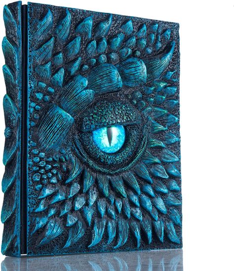 AILEADING Dragon Notebook 3D Dragon Eye Embossed Journal,Resin Engraving Writing Notebook,Retro Diary,Handmade Daily Notepad Antique Travel Diary Gifts for Women Men A4/400sheets A4/200 sheets (A4, Dark Blue) Dragon Notebook, 3d Dragon, Notebook Cover Design, Diary Gift, Writing Notebook, Handmade Notebook, Dragon Eye, Blue Dragon, Notebook Cover