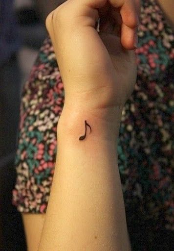 Musical Note Tattoo, Tato Dengan Makna, Music Note Tattoo, Shape Tattoo, Music Tattoo Designs, Note Tattoo, Meaningful Tattoos For Women, Muster Tattoos, Small Meaningful Tattoos