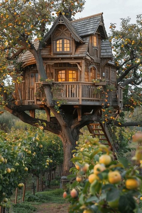 Cabin Sunset, Luxury Tree Houses, Beautiful Tree Houses, Redesign Ideas, Eco Homes, Ultimate Backyard, Organic Structure, Cool Tree Houses, Tree House Designs