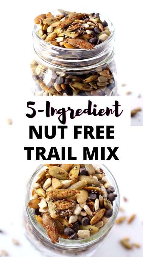 Nut Free Trail Mix, Healthy Trail Mix Recipes, Healthy Snack Recipe, Healthy Trail Mix, Nut Free Snacks, Food Allergies Awareness, Trail Mix Recipes, Hiking Food, After School Snack