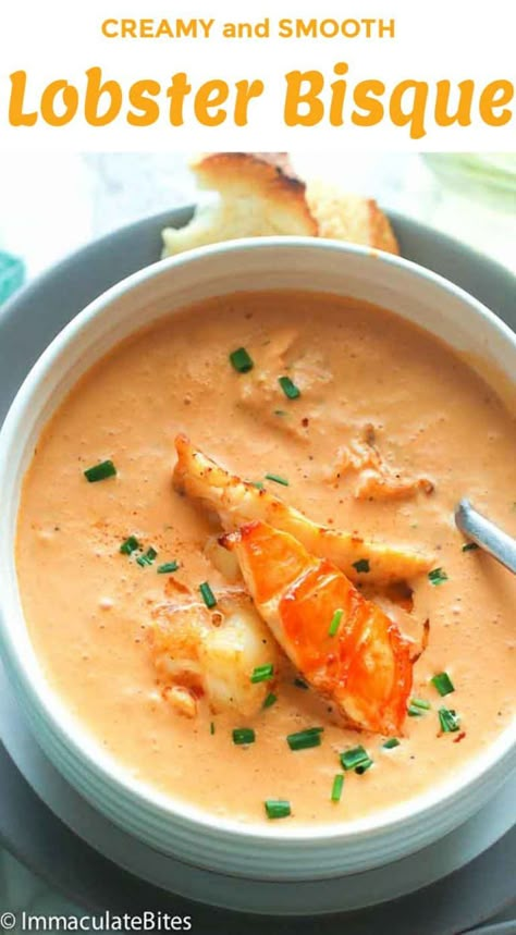 Seafood Bisque Recipe, Lobster Soup, Lobster Bisque Recipe, Bisque Soup, Seafood Bisque, Bisque Recipe, Sustainable Seafood, Lobster Bisque, Lobster Recipes