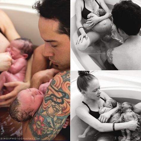 Birth Photos of Dad Delivering Twins in Tub | POPSUGAR Moms Birthing Tub, Twin Baby Photos, Birth Photos, Hospital Birth, Water Birth, Birth Photographer, Dream Family, Home Birth, Before Baby