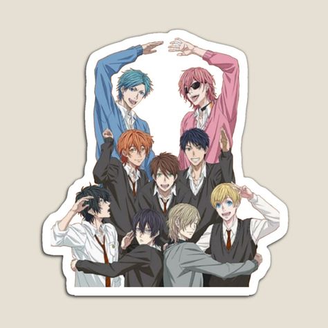 Yarichin B Club Manga, Yarichin B Club, B Club, Anime Diys, Stickers Anime, Preppy Stickers, Anime Sticker, Anime Paper, Anime Printables