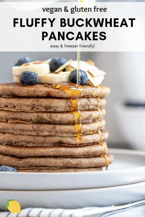 Buckwheat Flour Pancakes, Buckwheat Pancakes Gluten Free, Best Healthy Breakfast, Pancakes Gluten Free, Aip Breakfast, Raw Dessert Recipes, Buckwheat Recipes, Alkaline Vegan, Vegan Breakfasts