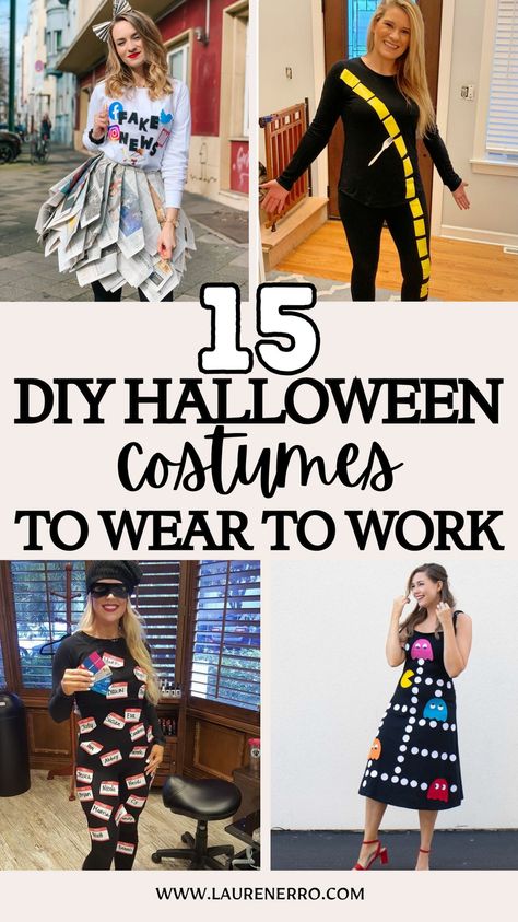 Finding the perfect Wear-to-Work Halloween costume can be a tricky balance—you want something fun and festive, yet still professional enough for the office. With a little creativity and some items you likely already have, you can put together a look that’s both work-appropriate and impressively clever. Whether you’re aiming for something subtle or bold, these DIY Halloween costumes are designed to keep the spirit of the holiday alive while ensuring you stay on top of your workday game. Hair Stylist Halloween Costume Ideas, Last Minute Halloween Costumes To Wear To Work, Fun Last Minute Halloween Costumes, Tech Costume Ideas, Cute Office Halloween Costumes, Chocolate Bar Halloween Costume, Diy Halloween Costumes For Office, Appropriate Halloween Costumes For Work, Quick And Easy Halloween Costumes Diy