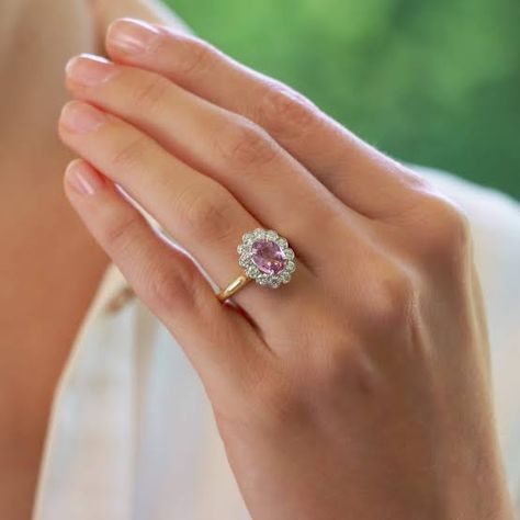 Pink Diamond Ring, Whimsical Jewelry, Pink Sapphire Ring, Pearl And Diamond Earrings, Special Ring, Dream Engagement Rings, Beautiful Engagement Rings, Jewelry Lookbook, Band Engagement Ring