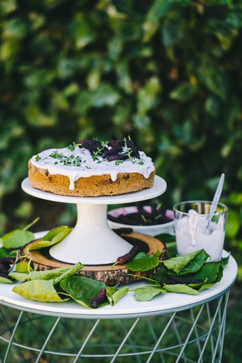 Mulberry Almond Cake - One Bowl Cake - Playful Cooking One Bowl Cake, Apple And Almond Cake, Mulberry Recipes, Fig Cake, Flat Cakes, Chicken Recipes Boneless, Holiday Pies, Bowl Cake, Berry Cake