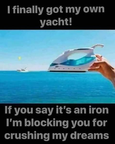 I see a cruise ship....lol Networking Marketing, Ironic Humor, Humour Funny, Yacht Rental, Friday Humor, Birthday Meme, Top Funny, Website Link, Cruise Ship