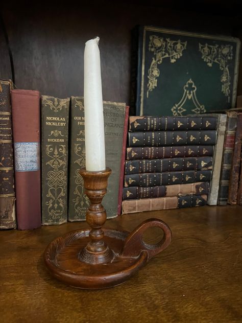 Vintage Carved Wood candleholder. Measurements 4 1/2 x 5 1/2 Please reach out if you have any questions. Medieval Candle Holder, Candle Holders Wooden, Carved Candle, Wood Candle Holder, Copper Tray, Turning Projects, Vintage Shelf, Wood Candle, Wood Candle Sticks