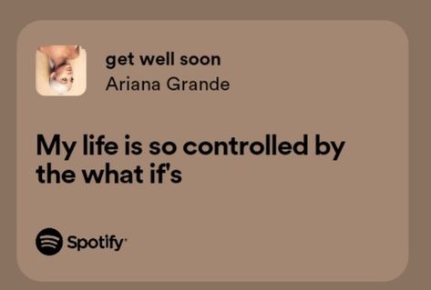 Get Well Soon Ariana Grande, Ariana Grande Songs, Rap Lyrics Quotes, Meaningful Lyrics, Spotify Lyrics, Lyrics Aesthetic, Favorite Lyrics, Me Too Lyrics, Sing To Me