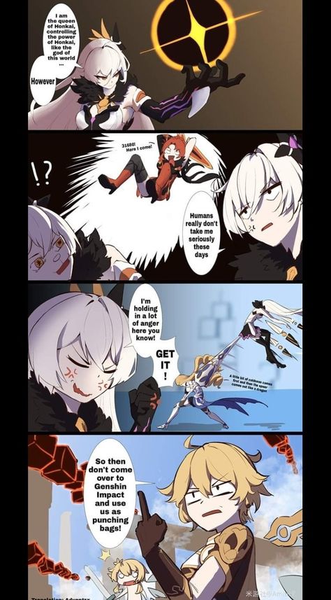 Honkai Impact Funny, Gamer Humor, Funny Phone Wallpaper, End Of School, Honkai Impact, In The Beginning, The One And Only, Fanarts Anime, Cute Comics