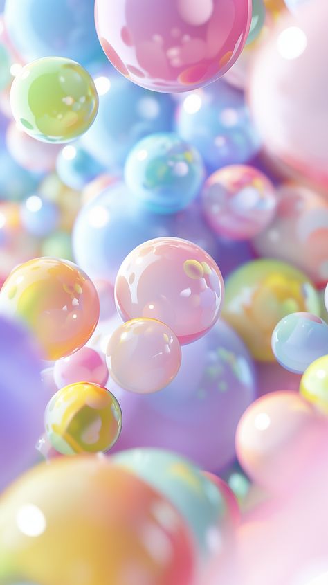 Brighten your iPhone and Android screens with this playful vibe! 🎨✨ Pastel Bubbles, 3d Lockscreen, 5d Wallpaper, Bubbles Art, Colorful Bubbles, Dippin Dots, Colourful Wallpaper Iphone, Creative Jewelry Photography, Bubbles Wallpaper