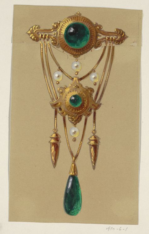 Alexis Falize and the Eclectic Opulence of the Second Empire Alexis Falize, Draw Gemstones, Sketching Jewelry, Sketch Jewelry, Mine Photo, Jewelry Rendering, Cooper Hewitt, Bijoux Art Nouveau, Jewellery Design Sketches