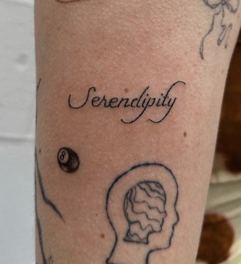 artist is linked! Mini 8 Ball Tattoo, 8 Ball Tattoo, Ball Tattoo, Text Tattoo, London Tattoo, Tattoo Script, Hand Poke, Mini 8, 8 Ball