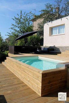 Piscina Container, Oberirdischer Pool, Shipping Container Pool, Oberirdische Pools, Container Pool, Wooden Cladding, Piscina Interior, Small Swimming Pools, Jacuzzi Outdoor