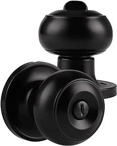 Probrico Matte Black Door Knobs, Door Handles with Lock and Knob, Keyless Interior Doorknobs for Bathroom Bedroom, 3 Pack Matte Black Door Knobs, Matte Black Door, Door Handle With Lock, Black Door Knobs, Black Door, Black Doors, Bathroom Bedroom, Door Knobs, Staging