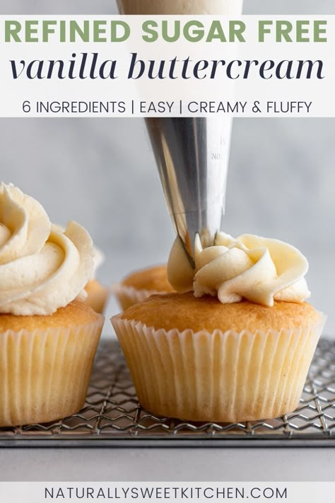 Sugar Free Icing Recipe, Fluffy Vanilla Frosting, Espresso Cheesecake, Sugar Free Cupcakes, Sugar Free Icing, Healthy Frosting, Sugar Free Frosting, Vegan Buttercream, Beautiful Recipes