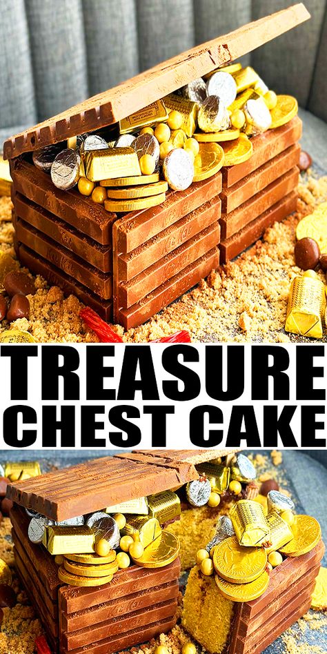 Pirate Chest Cake, Treasure Map Birthday Cake, Treasure Chest Cake Diy, Treasure X Birthday Party, Pirate Birthday Cake Diy, Pirates Theme Cake, Pirate Cake Ideas Easy, Diy Pirate Cake, Pirate Themed Cakes