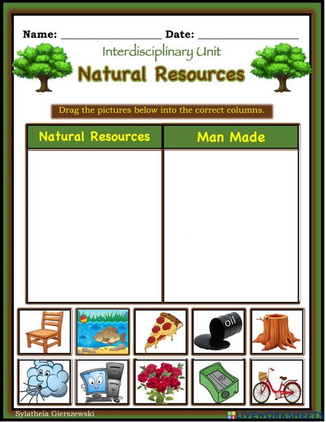 Natural Resources Worksheet, Recycling Lesson Plans, Natural Resources Activities, Plurals Worksheets, Preschool Charts, Science Quiz, Alam Sekitar, Nonrenewable Resources, Father's Day Activities