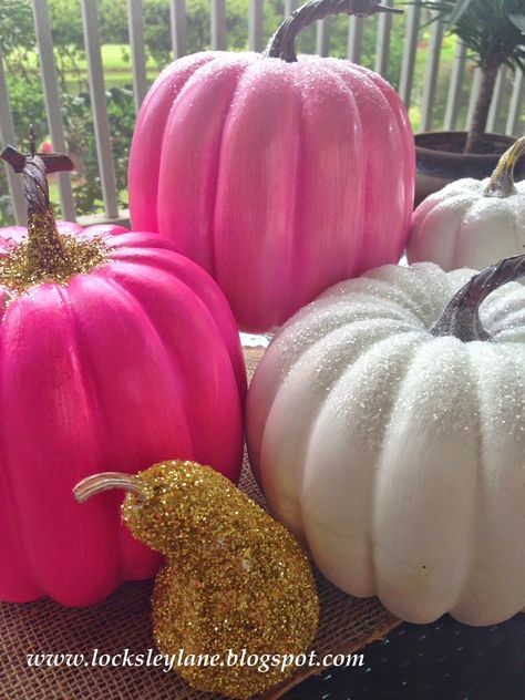 I saw some pink pumpkins on Pinterest last week and I couldn't wait to make my own.  Just looking at these makes me happy!  I'm all... Pink Pumpkin Party, Pumkin Decoration, Pink Pumpkin Baby Shower, Pumpkin 1st Birthdays, Painted Pumpkin, June Bug, Pumpkin Birthday, Spring Decorations, Pink Pumpkin