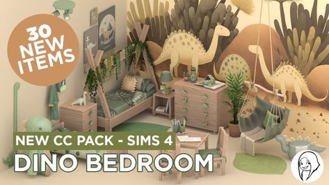 [DOWNLOAD] Little Dino set | Syboulette on Patreon Bedroom Cc Sims 4, Dinosaur Toddler Room, Kids Maxi, Dino Kids, The Sims 4 Pc, Dinosaur Outfit, Wicker Hamper, Sims 4 Bedroom, Dinosaur Room