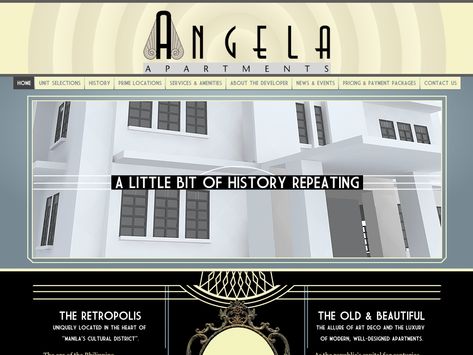 art deco web design - Google Search Art Deco Website Design, Art Deco Moodboard, Apartment Website, Art Deco Design Inspiration, Art Deco Website, Ui And Ux Design, Help Is On The Way, Indesign Layout, Website Ideas