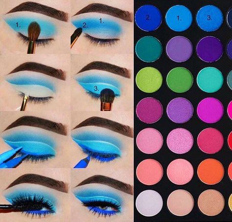 Eye Shadow Looks, Make Up Designs, Tutorial Eyeshadow, Makeup Morphe, Makeup Pictorial, Bright Makeup, Makeup Tutorial Eyeshadow, Eye Makeup Steps, Eye Makeup Designs