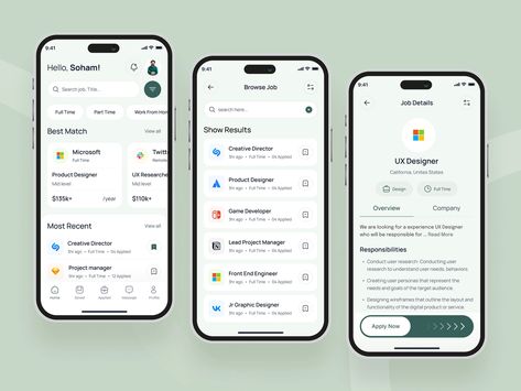 Job Finder Mobile App UI by Shadhin Ahmed on Dribbble Saving App, Mobile Design Inspiration, App Design Layout, Ux Inspiration, Mobile Ui Design, Mobile App Ui, App Ui Design, Job Board, Job Application