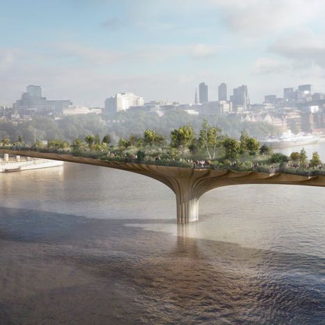 Garden Bridge Design, Thomas Heatherwick, Bridge City, London Garden, Bridge Design, Over The River, Public Garden, River Thames, Urban Planning