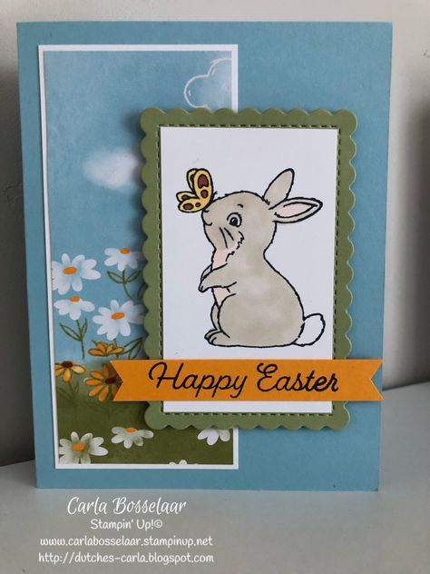 Stampin Up Easter Bunny Cards, Stampin Up Easter Bunny, Bunny 2023, Kids Easter Cards, Stampin Up Easter Cards, Easter Bunny Cards, Bunny Cards, Lego Techniques, Cheerful Daisies