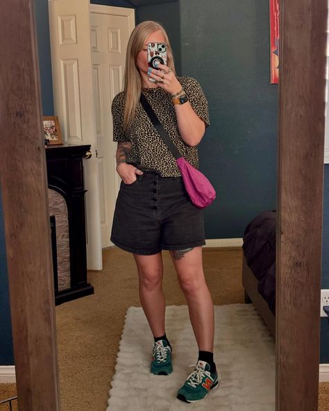 Another super hot day 🫠 #grwm #paraprofessional #outfit #casual #newbalance #workwear Casual Tshirt Outfit, Tshirt Outfits, Outfits Casual, Hot Days, Outfit Casual, Pacsun, New Balance, Outfit Of The Day, Leopard Print