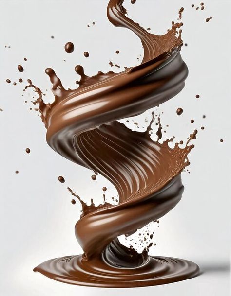 Photo chocolate milk twister whirlwind o... | Premium Photo #Freepik #photo Creative Design Ideas Poster, Social Media Branding Design, Photoshop Video, Pizza Design, Creative Advertising Design, Makeup News, Food Poster Design, Ben And Jerrys, Cocoa Brown