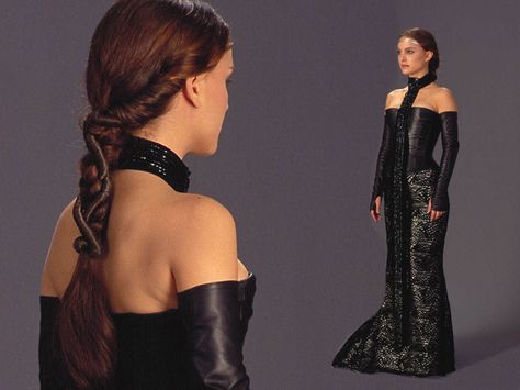 Padame dress Padme Amidala Costume, Padme Costume, Star Wars Hair, Star Wars Padme Amidala, Amidala Star Wars, Star Wars Padme, Queen Amidala, Star Wars Fashion, Star Wars Wedding