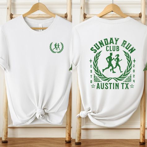 Elevate your running gear with the Personalized Sunday Run Club T-shirt, a customized runner shirt designed for dedicated joggers. This stylish run tee makes an ideal gift for runners, perfect for marathon training or everyday workouts. 🛒 HOW TO ORDER 🛒 1. Check our listing photos for sizing 📏 2. Choose your quantity and feel free to add as many shirts as you wish! 🌟 3. Select your size and color from the drop-down menus. 🌟 4. Click "ADD TO CART" to add the shirt to your virtual cart. 🛒 5. Marathon Tee, Everyday Workouts, Club Tshirt, Marathon Shirts, Run Club, Everyday Workout, Remove Labels, Gifts For Runners, Club T Shirt