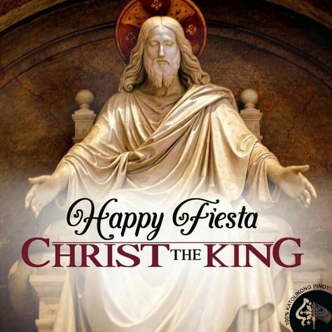 Happy Fiesta Christ the King! 👑 Feliz fiesta de Cristo Rey! 👑 Viva Cristo Rey! 👑 Let us pray. "Almighty ever-living God, whose will is to restore all things in Your beloved Son, the King of the universe, grant, we pray, that the whole creation, set free from slavery, may render Your majesty service & ceaselessly proclaim Your praise. Through our Lord Jesus Christ, Your Son, who lives and reigns with You in the unity of the Holy Spirit, one God, for ever and ever. Amen."🙏 Source:Universalis Christ The King Of The Universe, Christ The King Feast Wishes, Happy Feast Of Christ The King Images, Solemnity Of Christ The King, Christ The King Feast, Happy Fiesta, King Of The Universe, Happy Feast, New Home Wishes