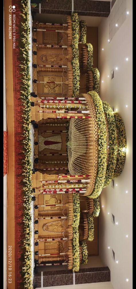 Marriage Mantapa Decoration, Wedding Main Stage Decor, Indian Reception Backdrop Wedding Stage, Traditional Muhurtham Stage Decoration, Kalyan Mandapam Decoration, Peli Mandapam Decoration, Vivahika Decor, Pelli Pandiri Decorations At Function Hall, Muhurtham Stage Decor