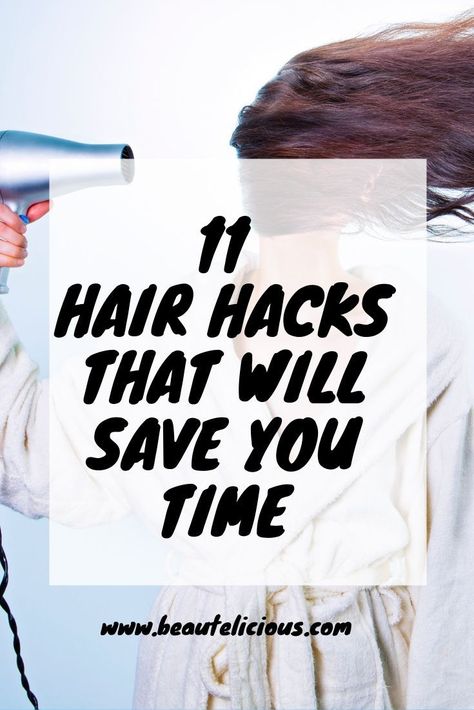 Some days you need a few extra minutes in the morning and who wants to worry about their hair. Check out these 11 simple hair hacks that will save you time in the morning! #Hairhacks Simple Hair Hacks, Morning Hair, New Hair Trends, Hacks Every Girl Should Know, Simple Hair, Grow Hair Faster, Simple Skincare, Hair Care Tips, Celebrity Hairstyles