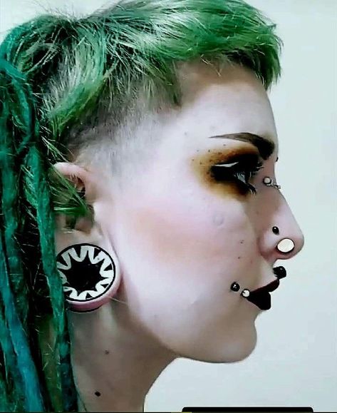 Stretched Nostrils, Floating Nomad, Crazy Piercings, Nose Jewellery, Facial Piercing, Body Modification Piercings, Stretched Septum, Bridge Jewelry, Stretched Ear Lobes