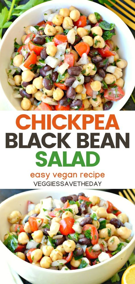 Chickpea Black Bean, Balela Salad, Bean Salad Recipes Healthy, Garbanzo Bean Recipes, Vegetarian Rice, Legumes Recipes, Grains Recipes, Garbanzo Beans Salad, Beans And Tomatoes